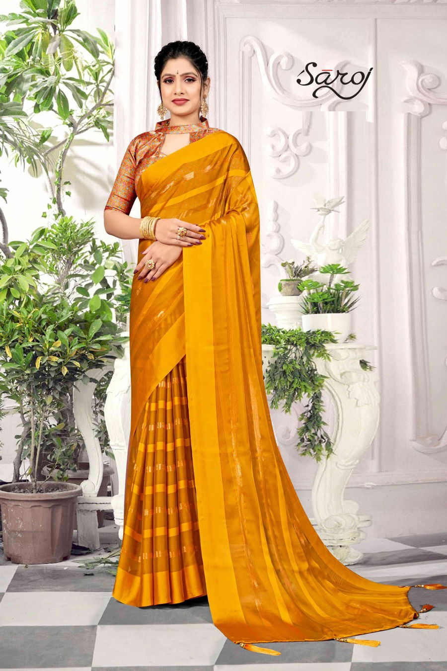 Sneh Milan By Saroj Chiffon Sarees Catalog